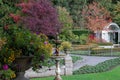 Italian garden in fall