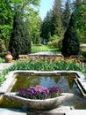 Italian garden with fountain
