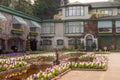 Italian Garden In Front of Former Residence In Butchart Gardens Royalty Free Stock Photo