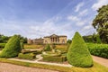 Formal garden and an historic mansion  at Tatton Park in England. Royalty Free Stock Photo