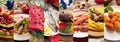 Italian gastronomy collage background Royalty Free Stock Photo