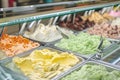 Italian Gelateria with Creamy Pistachio Gelato Display Royalty Free Stock Photo