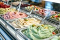 Italian Gelateria with Creamy Pistachio Gelato Display