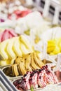 Italian gelato gelatto ice cream display in shop Royalty Free Stock Photo