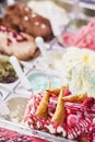 Italian gelato gelatto ice cream display in shop Royalty Free Stock Photo