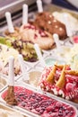 Italian gelatto ice cream selection display Royalty Free Stock Photo