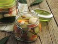 Giardiniera. Italian mix vegetables in vinegar Royalty Free Stock Photo