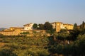 Italian hamlet village in the hills of the Tuscany countryside, Italy. Royalty Free Stock Photo