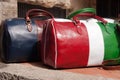 Italian handbags handicraft in leather Royalty Free Stock Photo