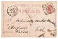 Italian handwritten postcard letter Royalty Free Stock Photo