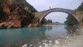 Italian historical bridge Ponte Del Diavolo Lanzo Torinese