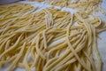 Italian home made traditional pasta named troccoli