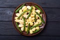 Italian homemade potatoes gnocchi with asparagus