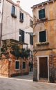 The italian house with a nice terrace. Film effect and author processing of photo Royalty Free Stock Photo