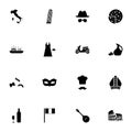 Italian icon - Expand to any size - Change to any colour. Perfect Flat Vector Contains such Icons as venice, mask