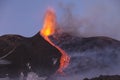 Spectacular Volcano Etna eruption ,Sicily , Italy Royalty Free Stock Photo