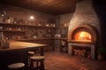 Italian kitchen oven restaurant. Generate Ai Royalty Free Stock Photo