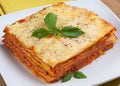 Italian lasagna on a plate Royalty Free Stock Photo