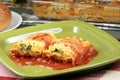 Italian lasagna rolls Royalty Free Stock Photo