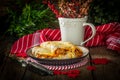 Italian lasagna rolls on a plate. Royalty Free Stock Photo