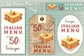 Italian Lasagne Stickers Set