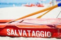 Italian lifeguard boat Royalty Free Stock Photo