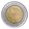Italian lira coin Royalty Free Stock Photo