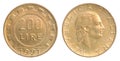 Italian lira coin Royalty Free Stock Photo