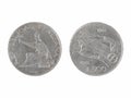 500 Italian liras silver coin Royalty Free Stock Photo