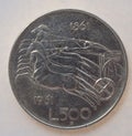 Italian 500 Lire coin Royalty Free Stock Photo