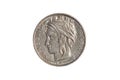 Italian 100 lire coin Royalty Free Stock Photo