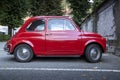 Italian little vintage car: Fiat 500 Royalty Free Stock Photo