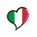 Italian love heart grunge icon isolated on white background. Royalty Free Stock Photo