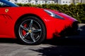 Italian luxury red Ferrari