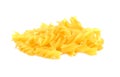 Italian Macaroni Pasta raw food on white background Royalty Free Stock Photo