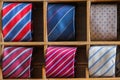 Italian made in italy silk tie on display Royalty Free Stock Photo