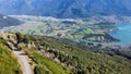 Italian Majesty: Aerial View from the Alpine Heights Royalty Free Stock Photo