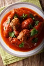 Italian meat roll braciole stuffed with parsley and cheese in to Royalty Free Stock Photo