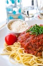 Italian meat sauce noodles