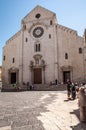 Italy. Bari. Metropolitan Catholic Cathedral Basilica of San Sabino, 12th - 13th century. Main facade with Baroque portals