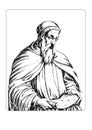 Amerigo Vespucci Portrait, vintage engraving illustration