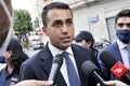 Italian Minister Luigi Di Maio, during a visit to Caserta