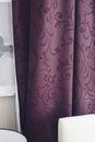 Italian Modern Model House : Purple Curtain Detail