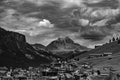 Italian mountain landscape. San Cassiano