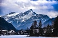 Italian mountains of the Dolomites during winter Royalty Free Stock Photo