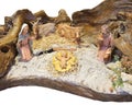Italian nativity scene with baby Jesus Mary and Joseph