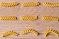 Pasta girandole types close up Royalty Free Stock Photo