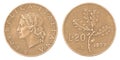 Italian old coins Royalty Free Stock Photo