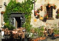 Italian outdoor cafe and wine bar Royalty Free Stock Photo