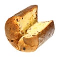 Italian panettone in front